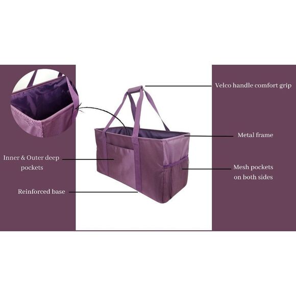 Multipurpose Utility Tote - Iris Purple - Picture 7 of 16